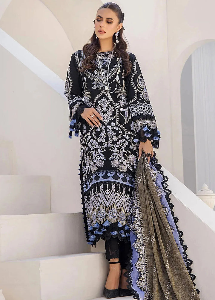 Tessa Embroidered Lawn Suit Unstitched 3 Piece TS24F Enigmatic Night - Festive Collection