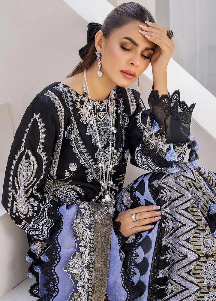 Tessa Embroidered Lawn Suit Unstitched 3 Piece TS24F Enigmatic Night - Festive Collection