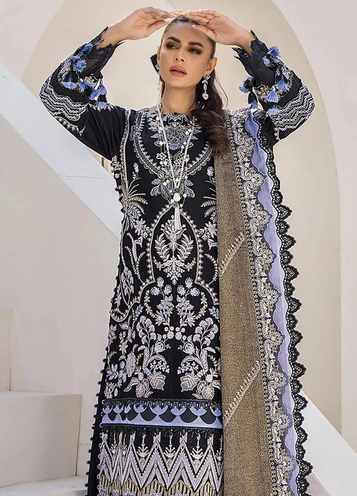 Tessa Embroidered Lawn Suit Unstitched 3 Piece TS24F Enigmatic Night - Festive Collection
