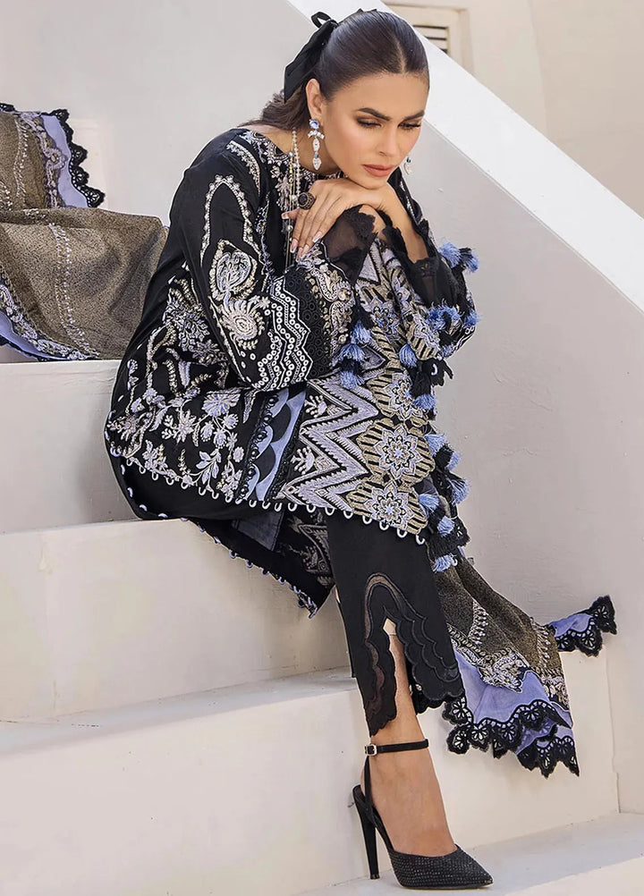 Tessa Embroidered Lawn Suit Unstitched 3 Piece TS24F Enigmatic Night - Festive Collection