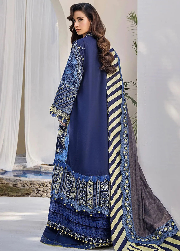 Tessa Embroidered Lawn Suit Unstitched 3 Piece TS24F Midnight Mirage - Festive Collection