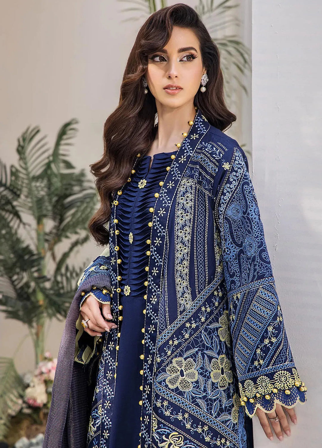 Tessa Embroidered Lawn Suit Unstitched 3 Piece TS24F Midnight Mirage - Festive Collection