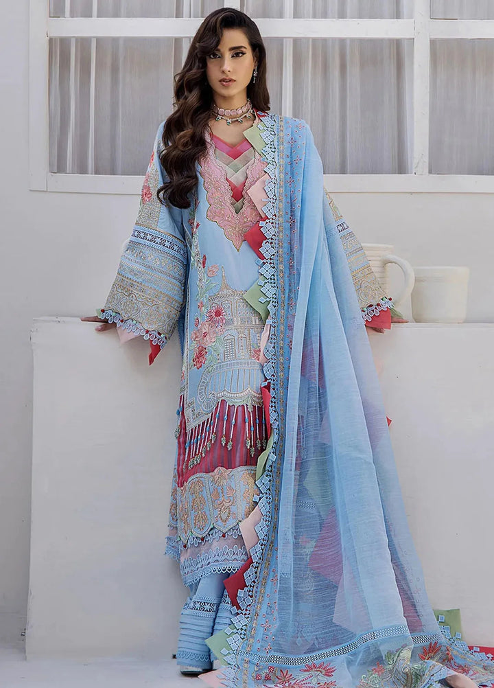 Tessa Embroidered Lawn Suit Unstitched 3 Piece TS24F Sakura Skyline - Festive Collection