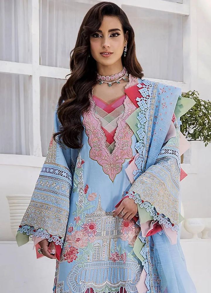 Tessa Embroidered Lawn Suit Unstitched 3 Piece TS24F Sakura Skyline - Festive Collection