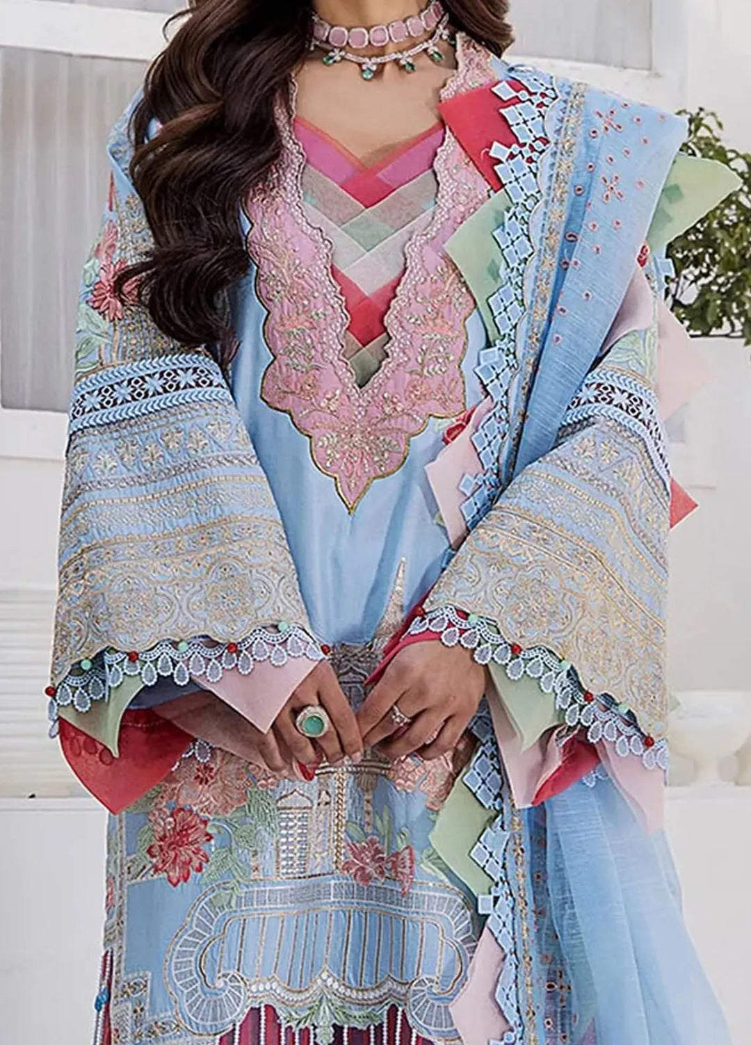 Tessa Embroidered Lawn Suit Unstitched 3 Piece TS24F Sakura Skyline - Festive Collection