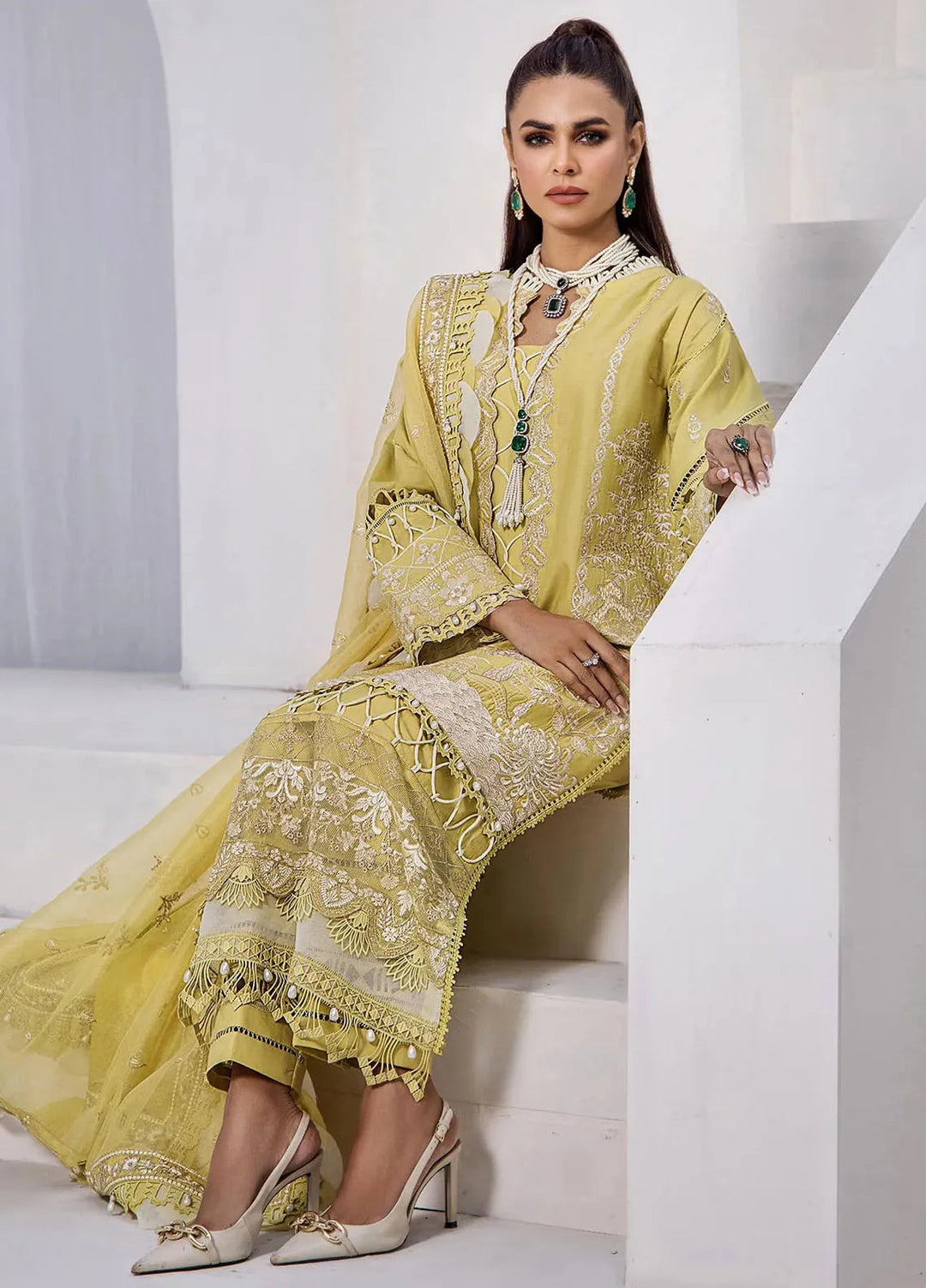 Tessa Embroidered Lawn Suit Unstitched 3 Piece TS24F Stella Polaris - Festive Collection