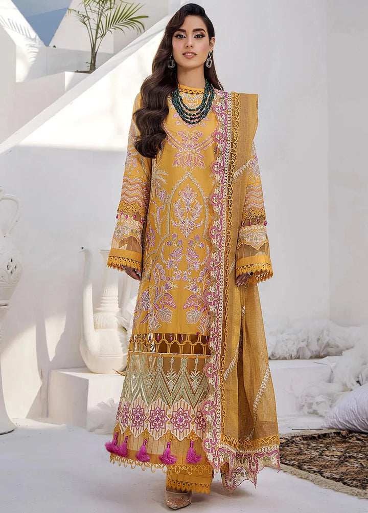 Tessa Embroidered Lawn Suit Unstitched 3 Piece TS24F Sunlit Serenity - Festive Collection