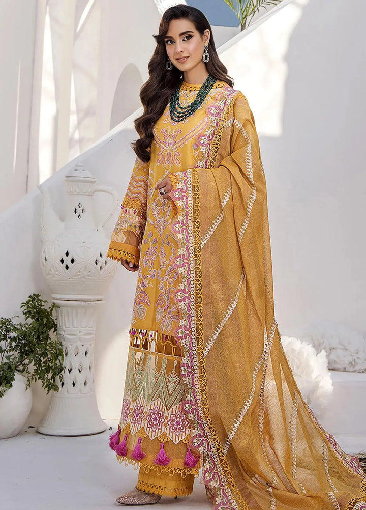 Tessa Embroidered Lawn Suit Unstitched 3 Piece TS24F Sunlit Serenity - Festive Collection
