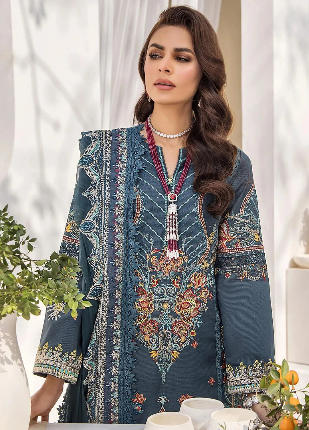 Tessa Embroidered Lawn Suit Unstitched 3 Piece TS24F Symphony Of Dawn - Festive Collection