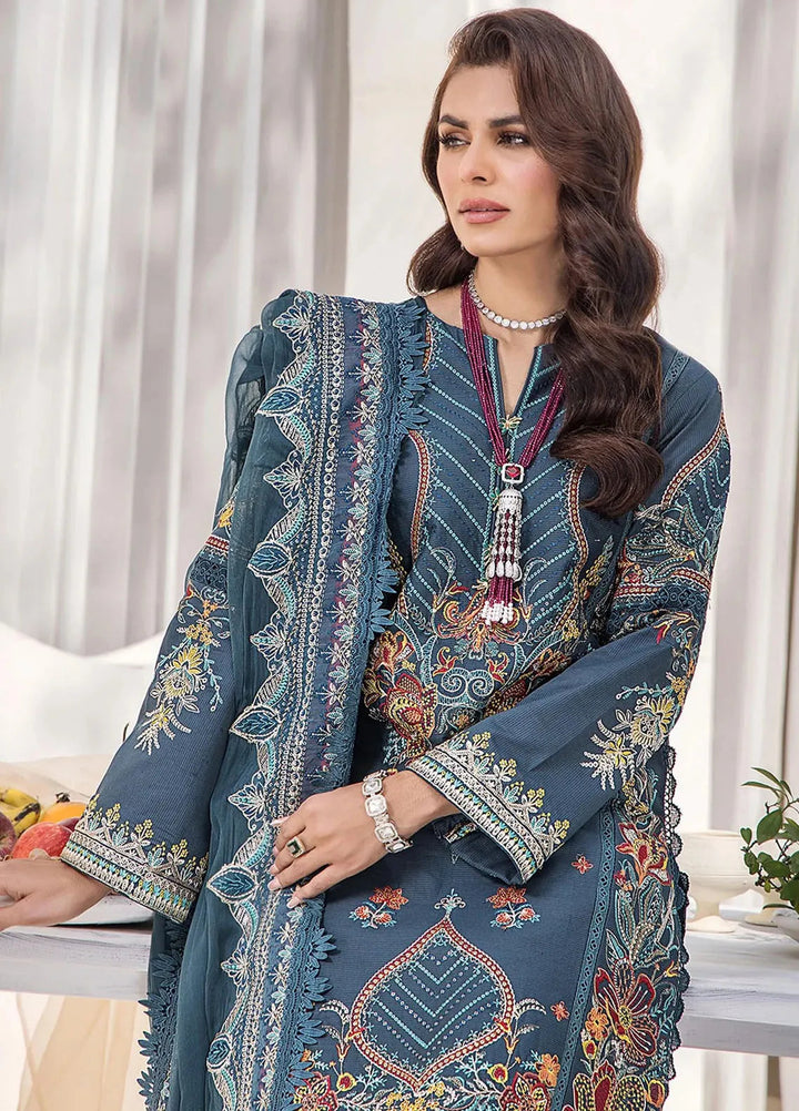 Tessa Embroidered Lawn Suit Unstitched 3 Piece TS24F Symphony Of Dawn - Festive Collection