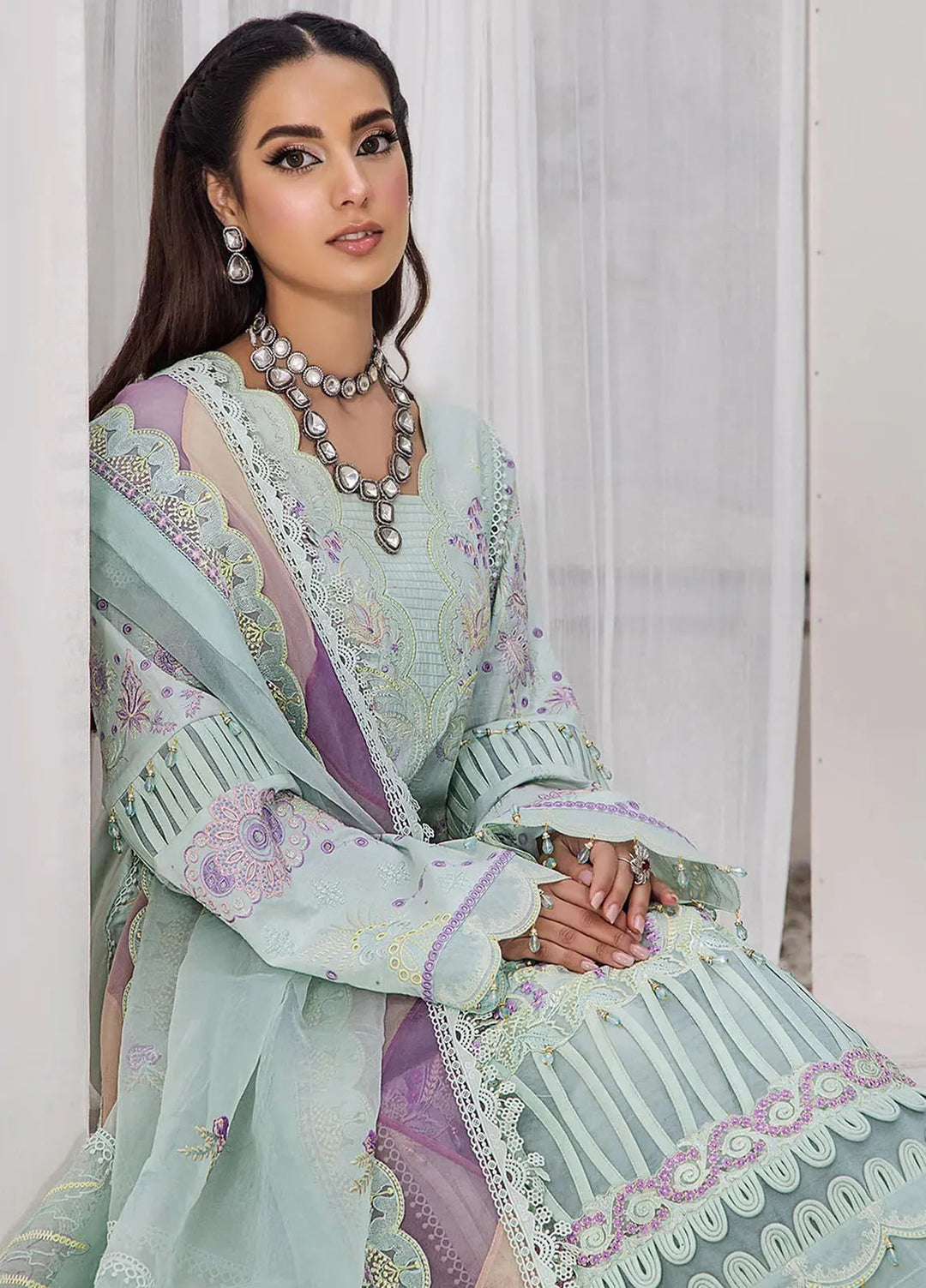 Tessa Embroidered Lawn Suit Unstitched 3 Piece TS24F Tale Of Beauty - Festive Collection