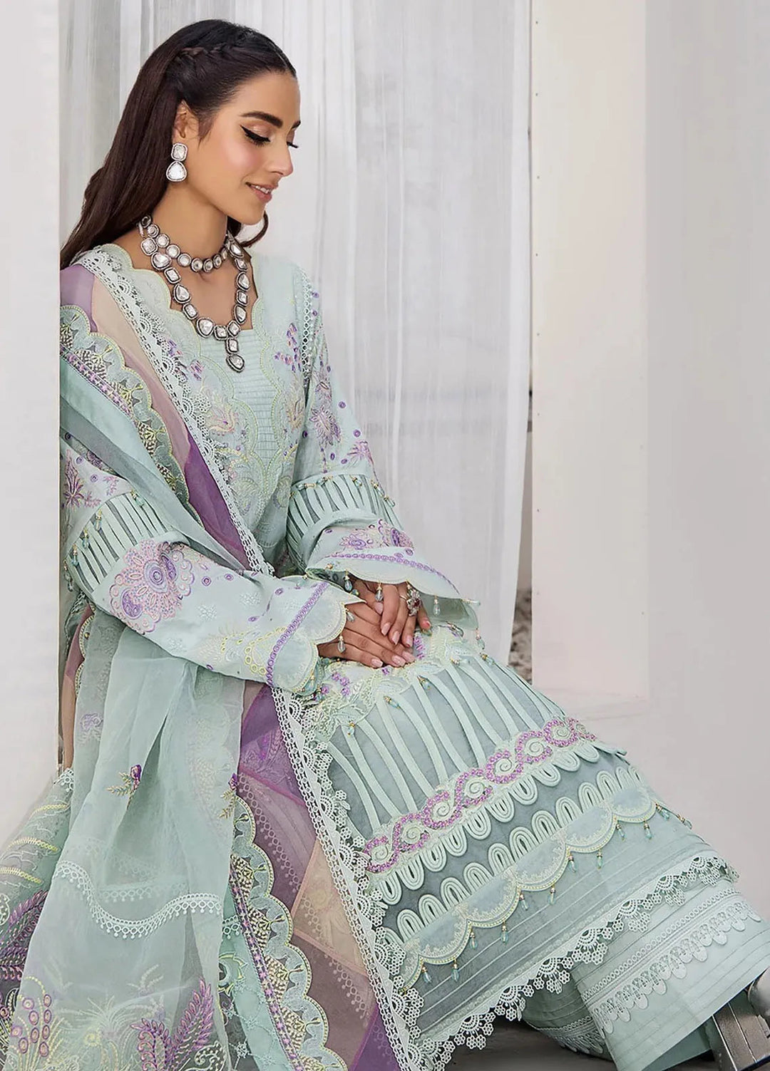 Tessa Embroidered Lawn Suit Unstitched 3 Piece TS24F Tale Of Beauty - Festive Collection