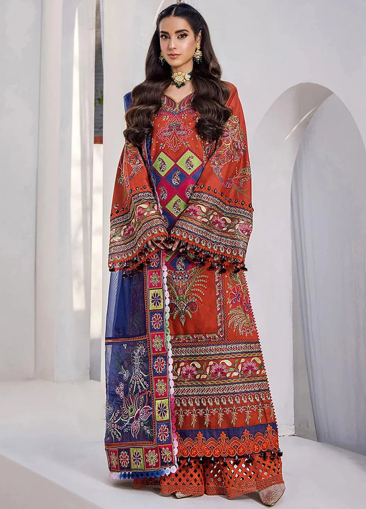 Tessa Embroidered Lawn Suit Unstitched 3 Piece TS24F Vibrance Reverie - Festive Collection