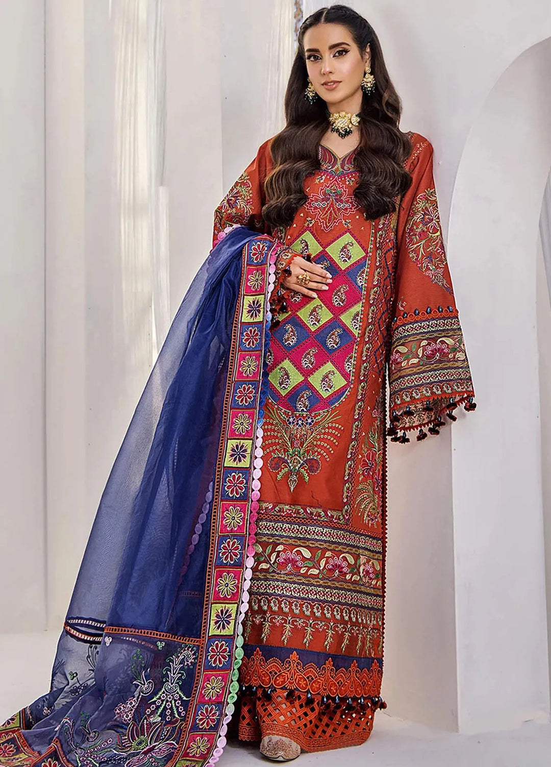 Tessa Embroidered Lawn Suit Unstitched 3 Piece TS24F Vibrance Reverie - Festive Collection