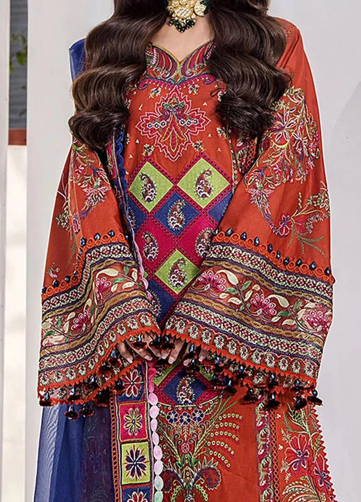 Tessa Embroidered Lawn Suit Unstitched 3 Piece TS24F Vibrance Reverie - Festive Collection