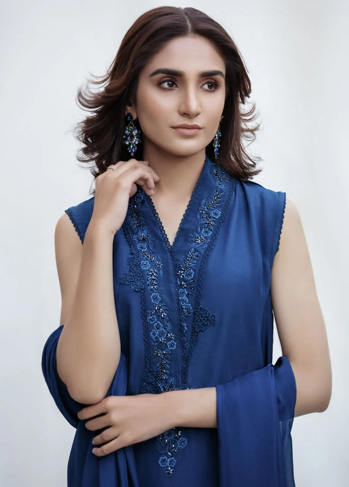 Textile Lime Pret Embroidered Raw Silk 3 Piece Suit Eva 1