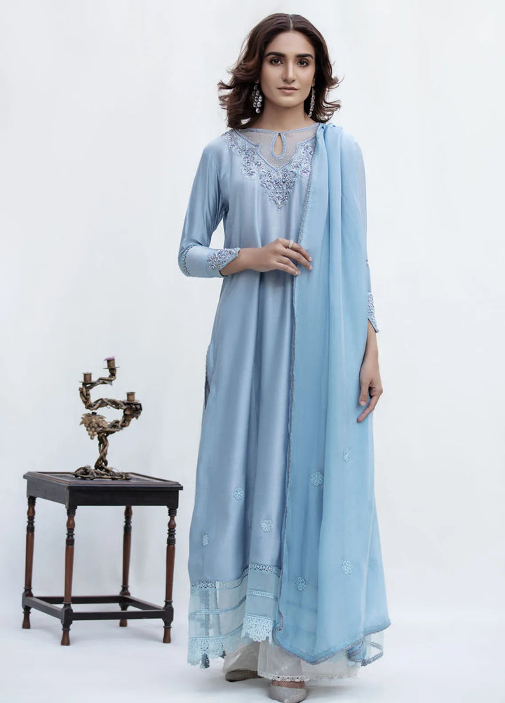 Textile Lime Pret Embroidered Raw Silk 3 Piece Suit Zagrer