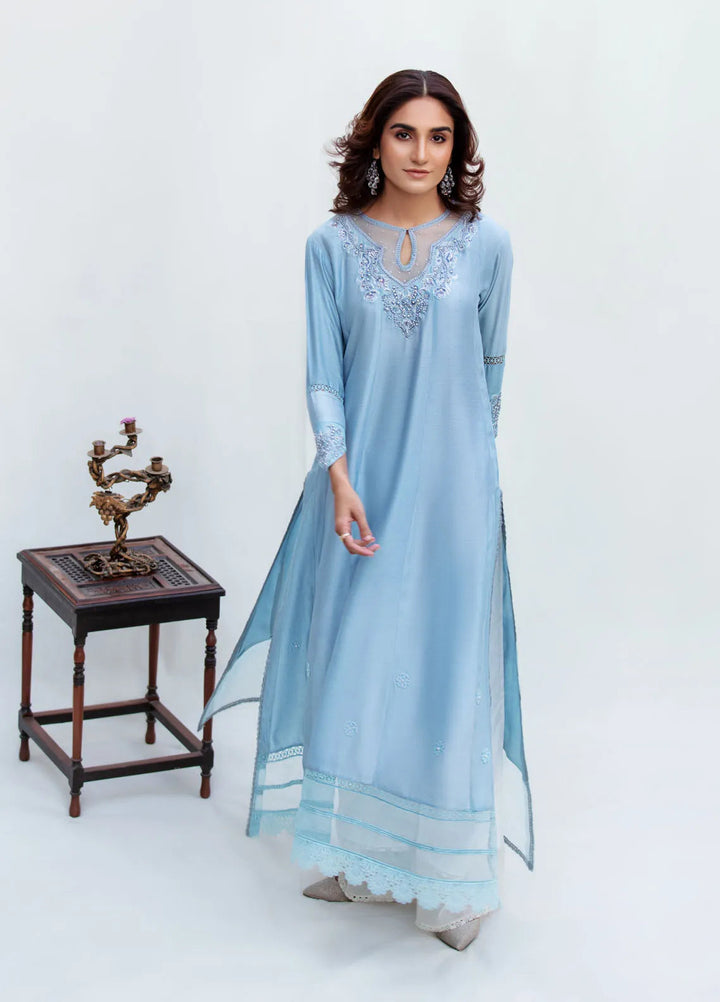 Textile Lime Pret Embroidered Raw Silk 3 Piece Suit Zagrer