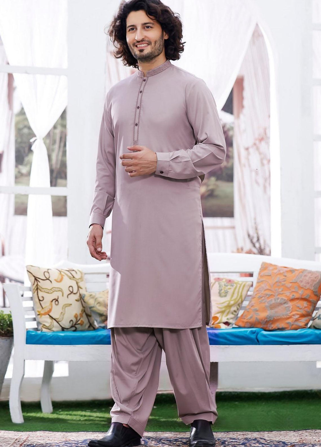 The Great Master (TGM) Wash N Wear Formal Men Shalwar Kameez - TGM21KS Apricot