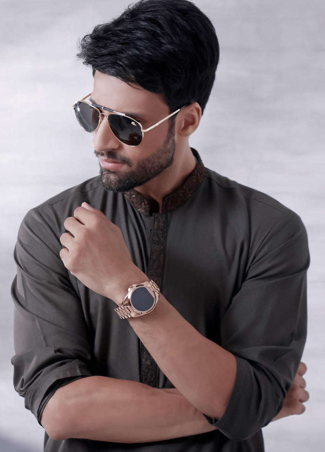 The Great Master (TGM) Wash N Wear Formal Shalwar Kameez for Men - TGM21KS Gray Wolf