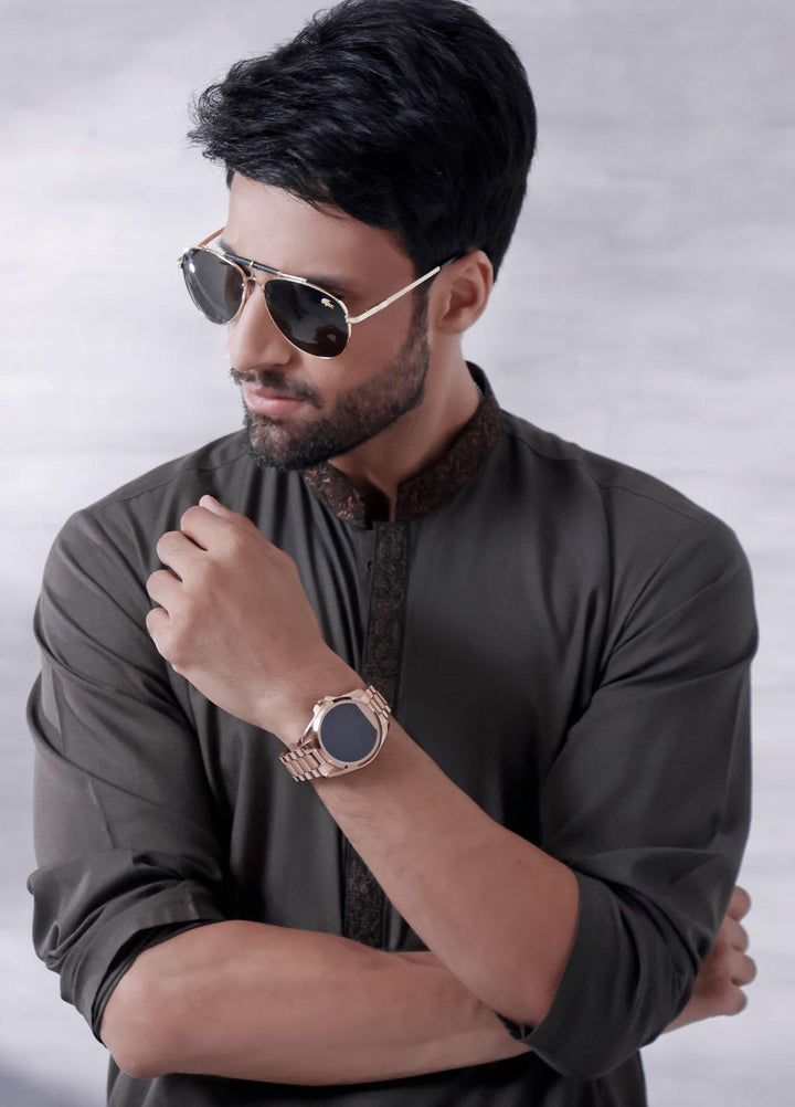The Great Master (TGM) Wash N Wear Formal Shalwar Kameez for Men - TGM21KS Gray Wolf
