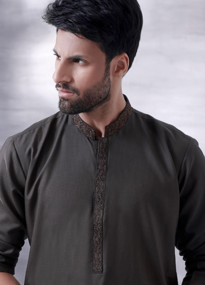 The Great Master (TGM) Wash N Wear Formal Shalwar Kameez for Men - TGM21KS Gray Wolf