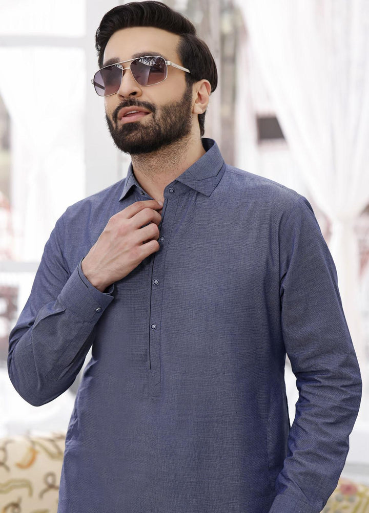 The Great Master (TGM) Wash N Wear Formal Men Shalwar Kameez - TGM21KS Iron Flint