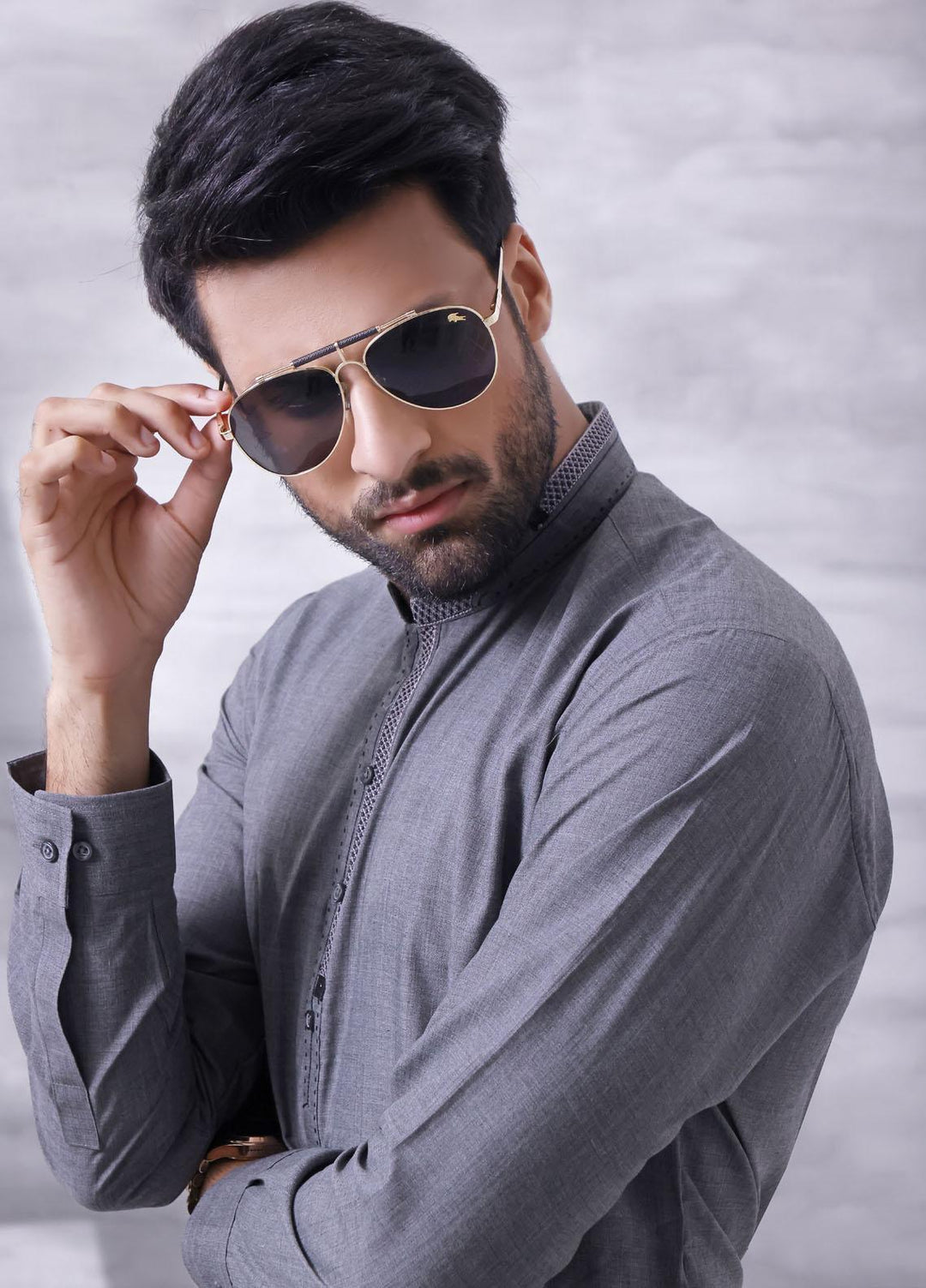 The Great Master (TGM) Wash N Wear Formal Shalwar Kameez for Men - TGM21KS Old Silver