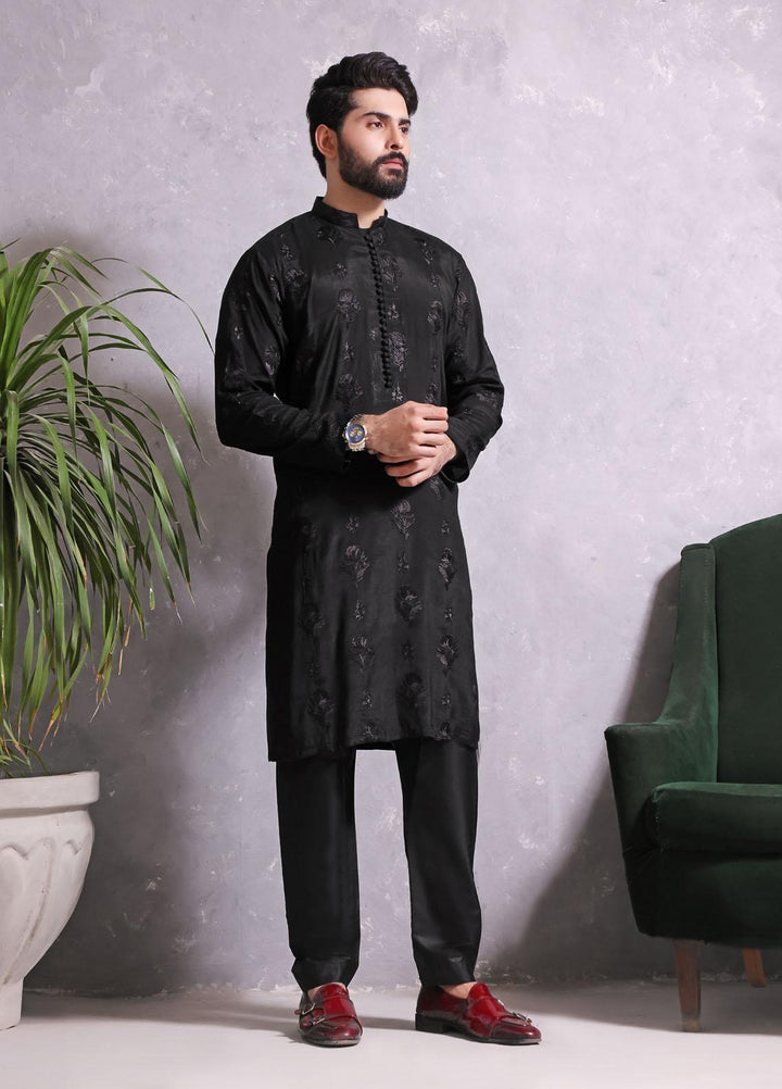 The Great Master (TGM) Missouri Formal Men Kurta Pajama -  TGM22MNF Bone Black