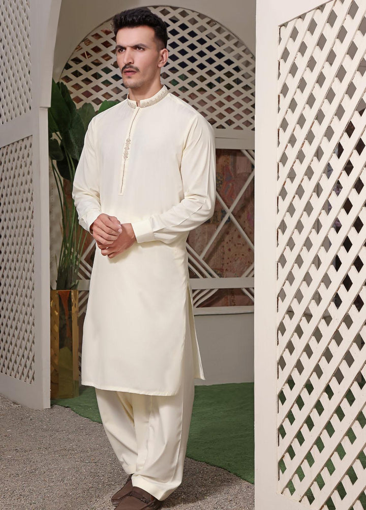 The Great Master (TGM) Wash N Wear Formal Kameez Shalwar for Men -  TGM22MNF Frost Cream