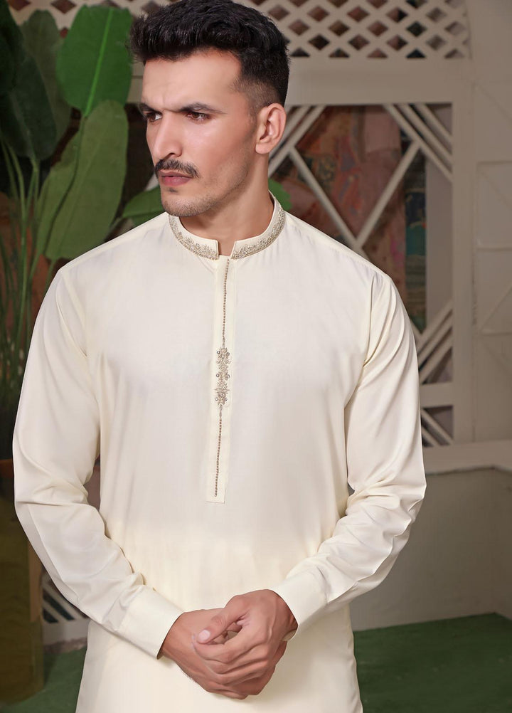 The Great Master (TGM) Wash N Wear Formal Kameez Shalwar for Men -  TGM22MNF Frost Cream