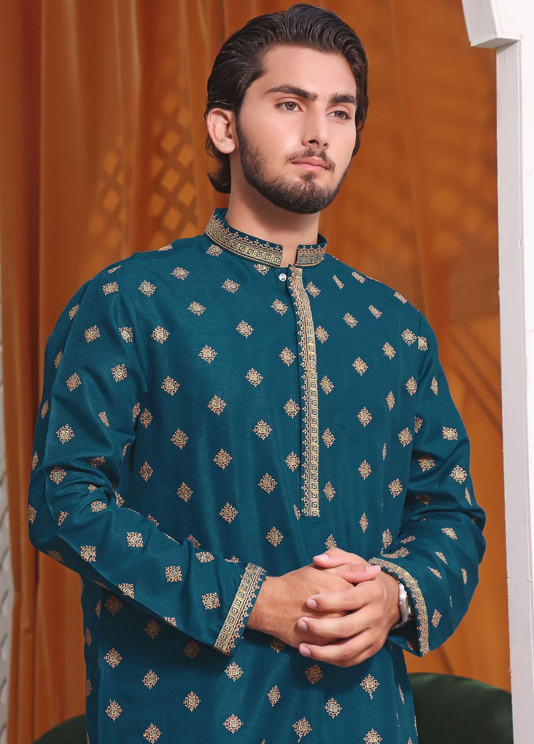 The Great Master (TGM) Raw Silk Formal Kurta Pajama for Men -  TGM22MNF Lumiere