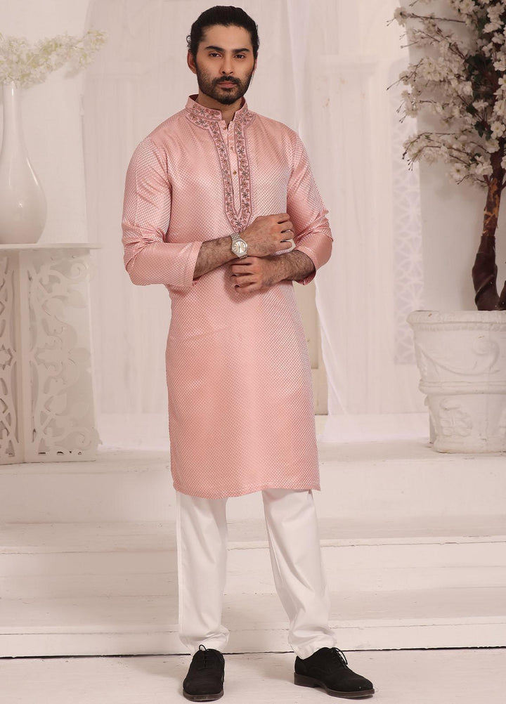 The Great Master (TGM) Jamawar Formal Men Kameez Shalwar -  COTTON CANDY