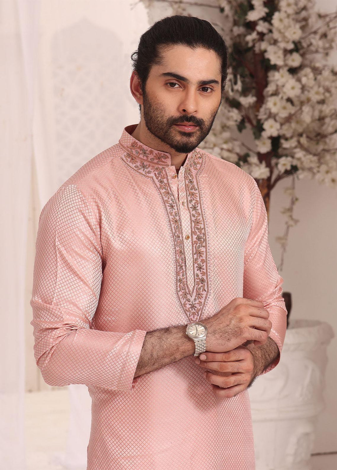 The Great Master (TGM) Jamawar Formal Men Kameez Shalwar -  COTTON CANDY