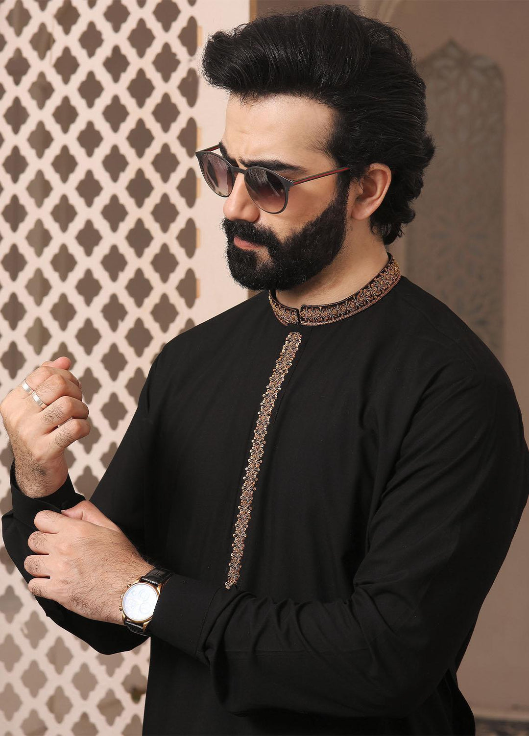 The Great Master (TGM) Blended Formal Men Kameez Shalwar -  NIGHTFALL