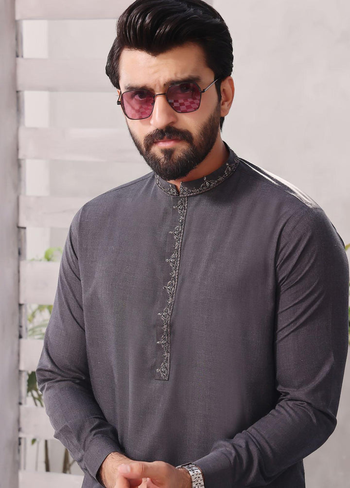 The Great Master (TGM) Blended Fancy Kameez Shalwar for Men -  Platinum Charm