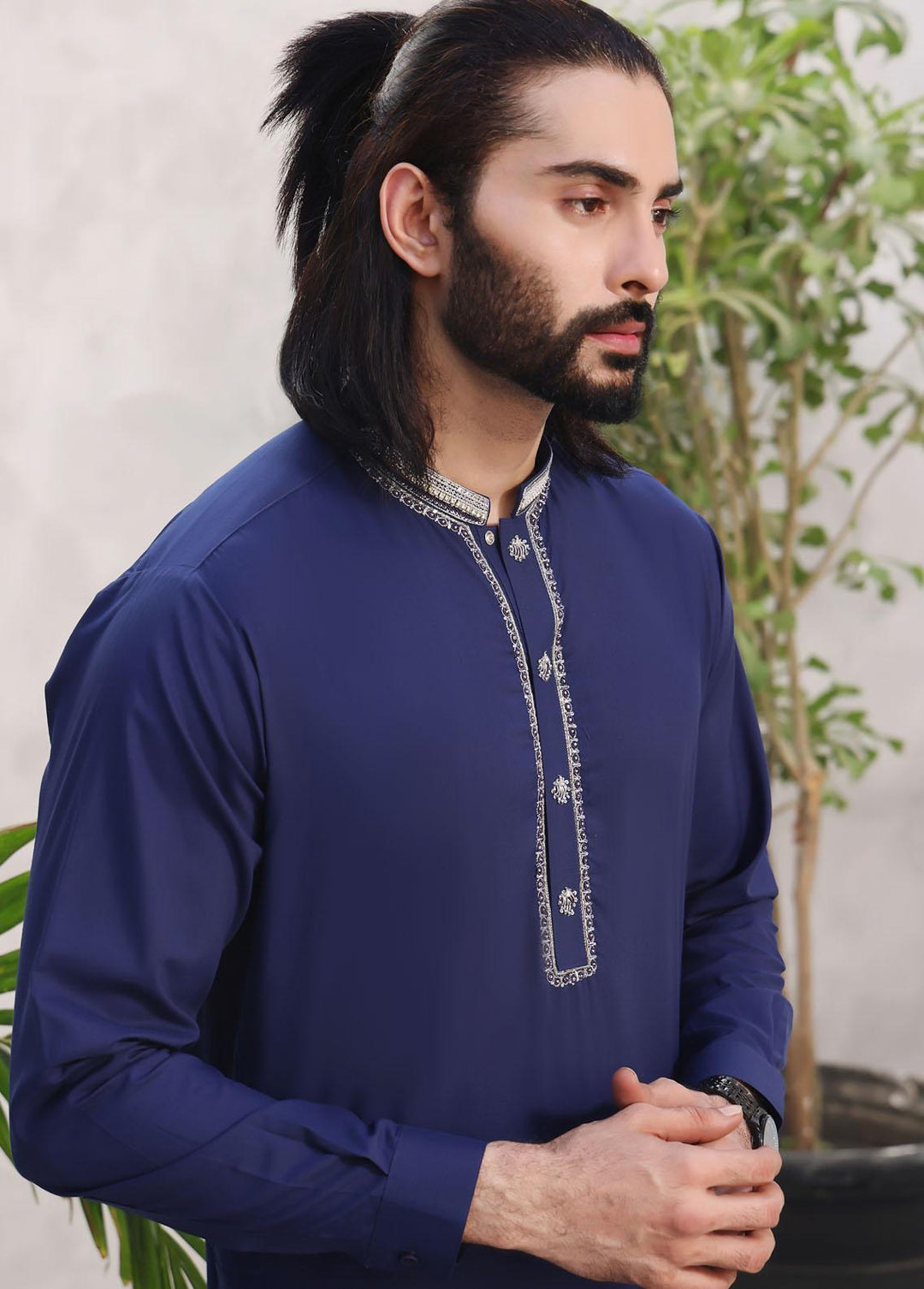 The Great Master (TGM) Blended Fancy Men Kameez Shalwar -  Sapphire Elegance
