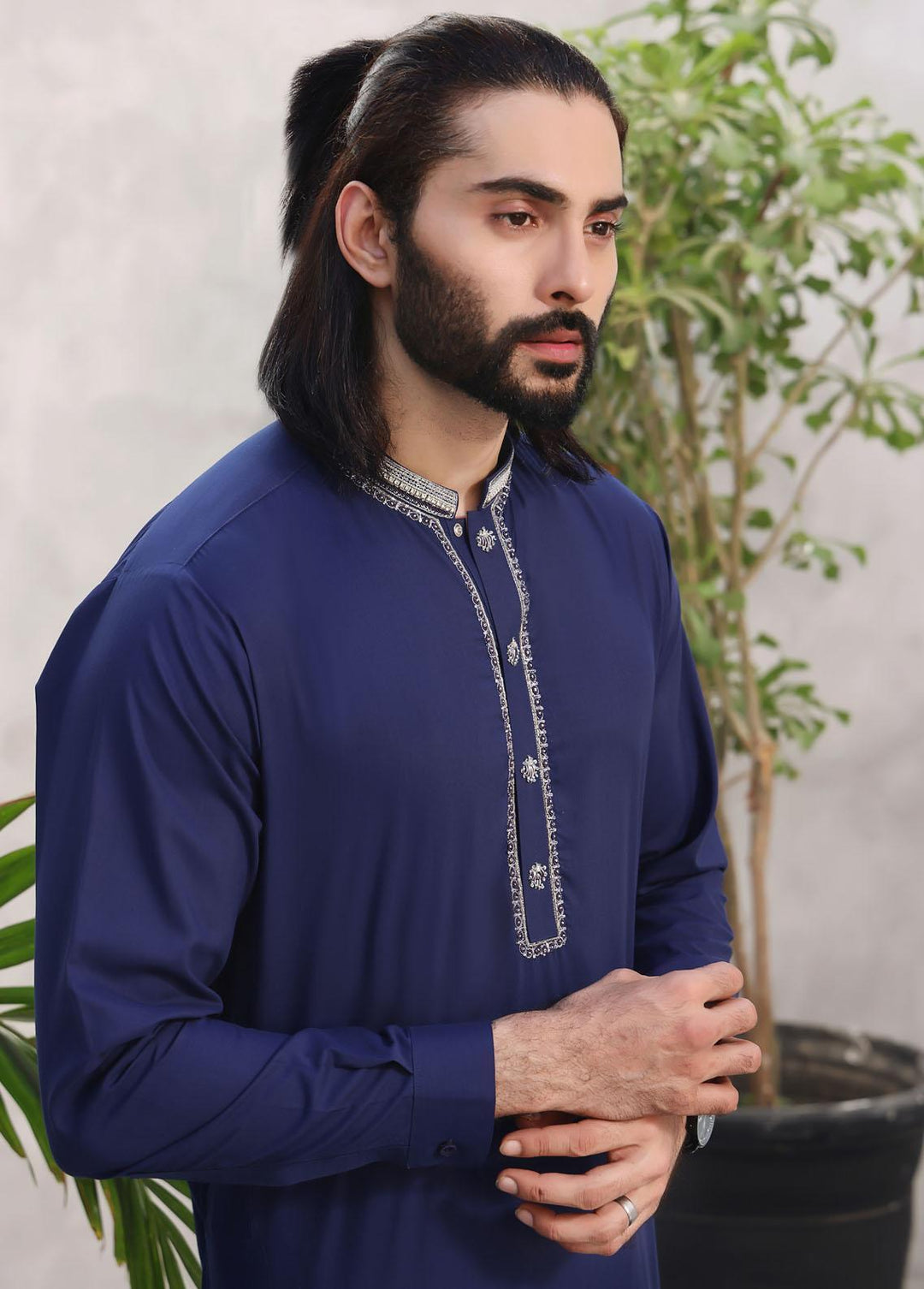 The Great Master (TGM) Blended Fancy Men Kameez Shalwar -  Sapphire Elegance