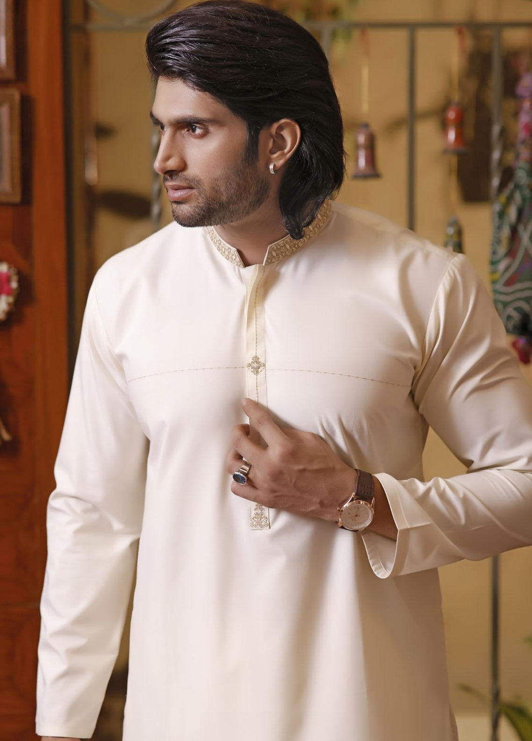 The Great Master (TGM) Blended Formal Shalwar Kameez for Men -  TGM21KS Caspian