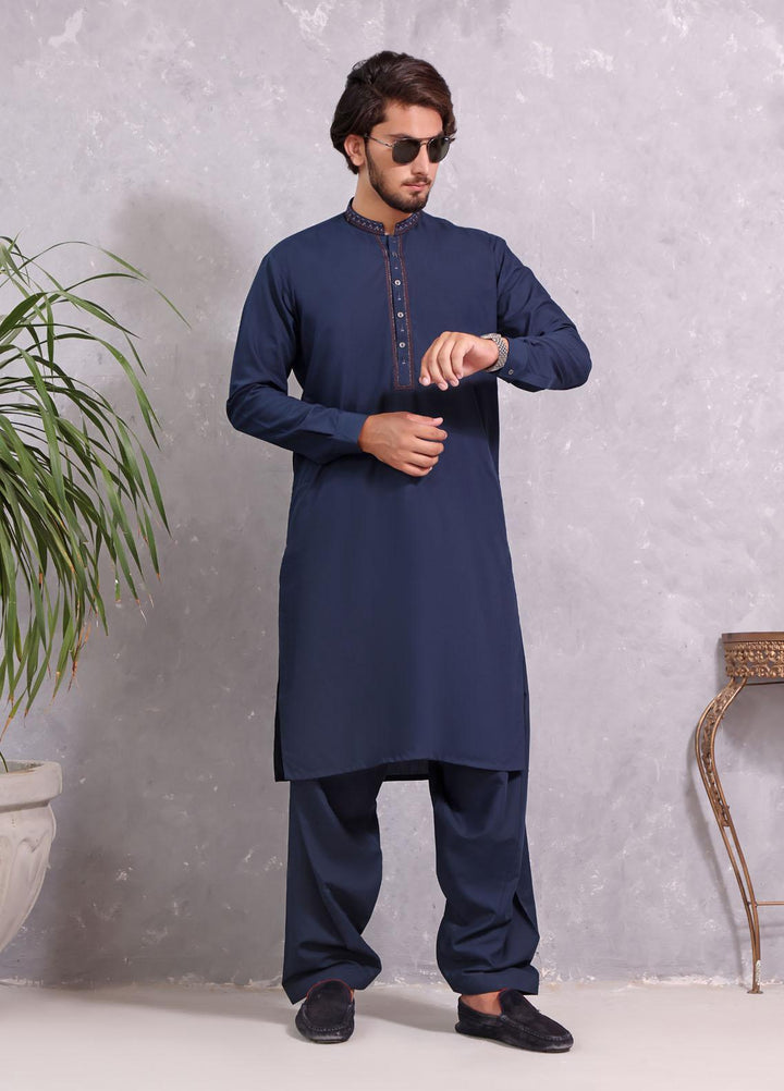 The Great Master (TGM) Wash N Wear Formal Kameez Shalwar for Men -  TGM22MN-4 Blue Haze