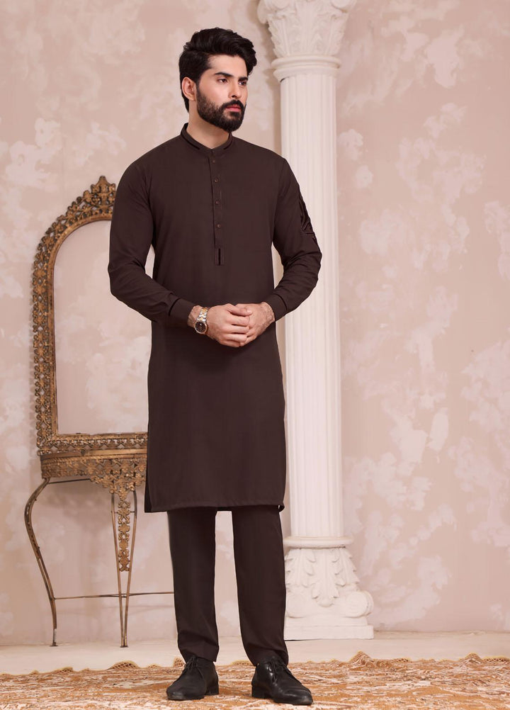 The Great Master (TGM) Wash N Wear Formal Kurta Pajama for Men -  TGM22MN-4 Brown Nut