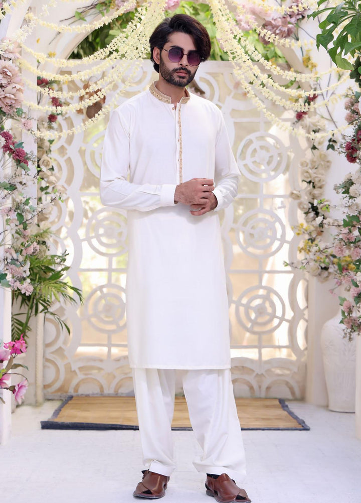 The Great Master (TGM) Missouri Formal Kurta Pajama for Men -  TGM22MFS White Shark