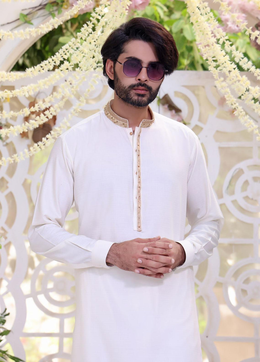 The Great Master (TGM) Missouri Formal Kurta Pajama for Men -  TGM22MFS White Shark