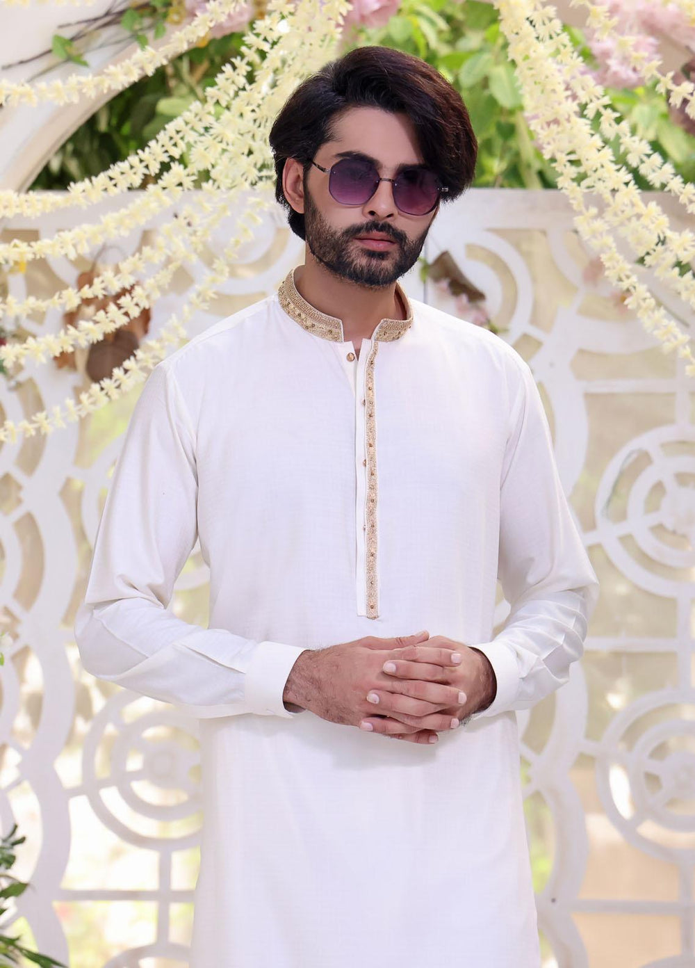 The Great Master (TGM) Missouri Formal Kurta Pajama for Men -  TGM22MFS White Shark