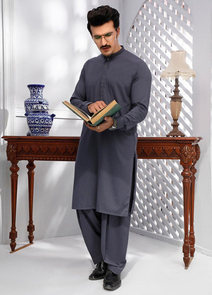 The Great Master (TGM) Wash N Wear Formal Men Shalwar Kameez -  TGM22MS-2 Grey Eagle