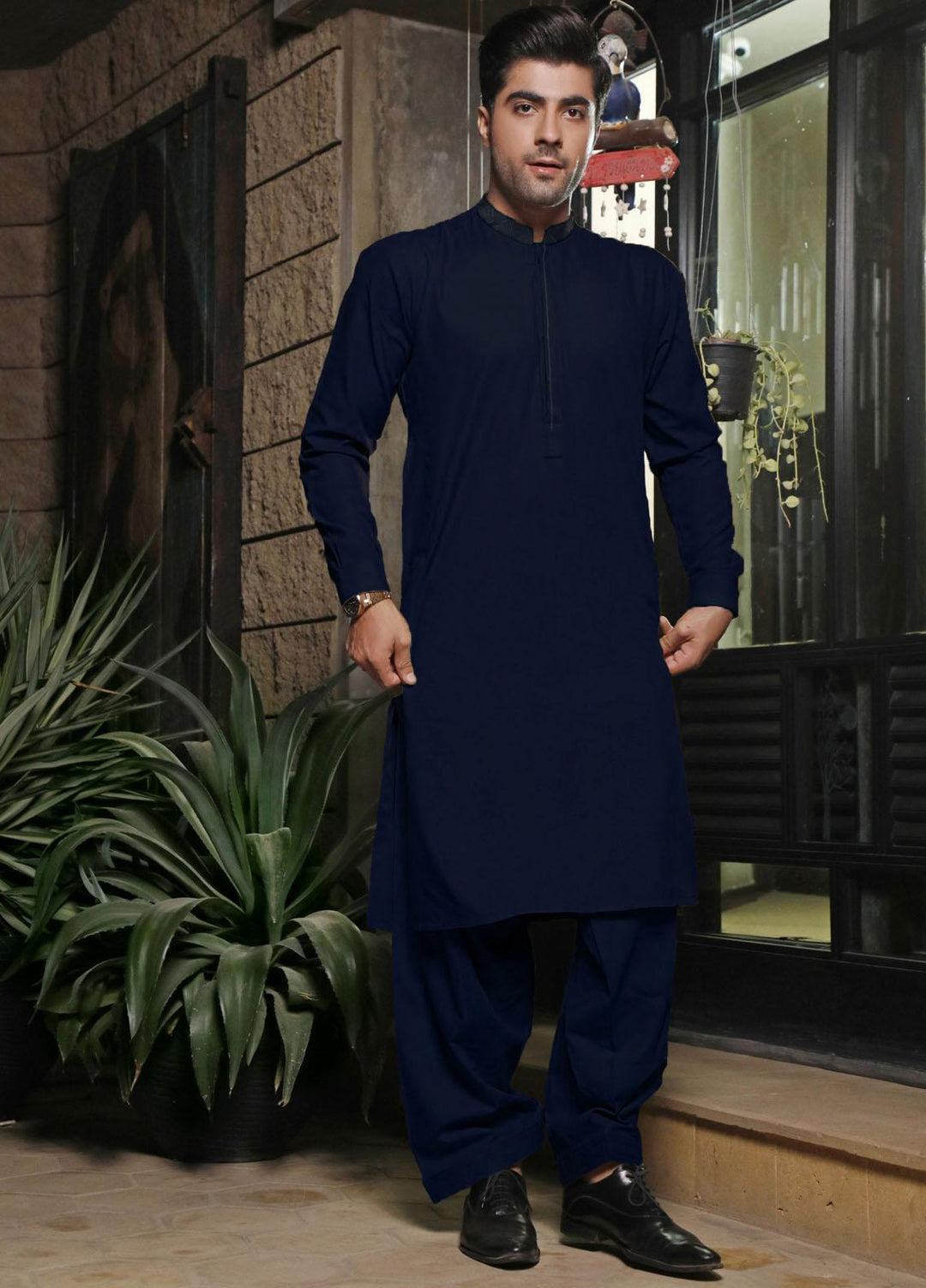 The Great Master (TGM) Wash N Wear Formal Shalwar Kameez for Men -  TGM22MS-2 Blue Iron