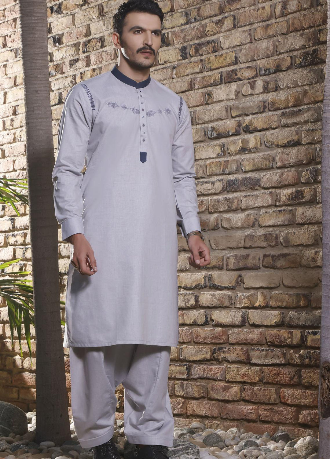 The Great Master (TGM) Wash N Wear Formal Shalwar Kameez for Men -  TGM22MS-3 Silver Birch
