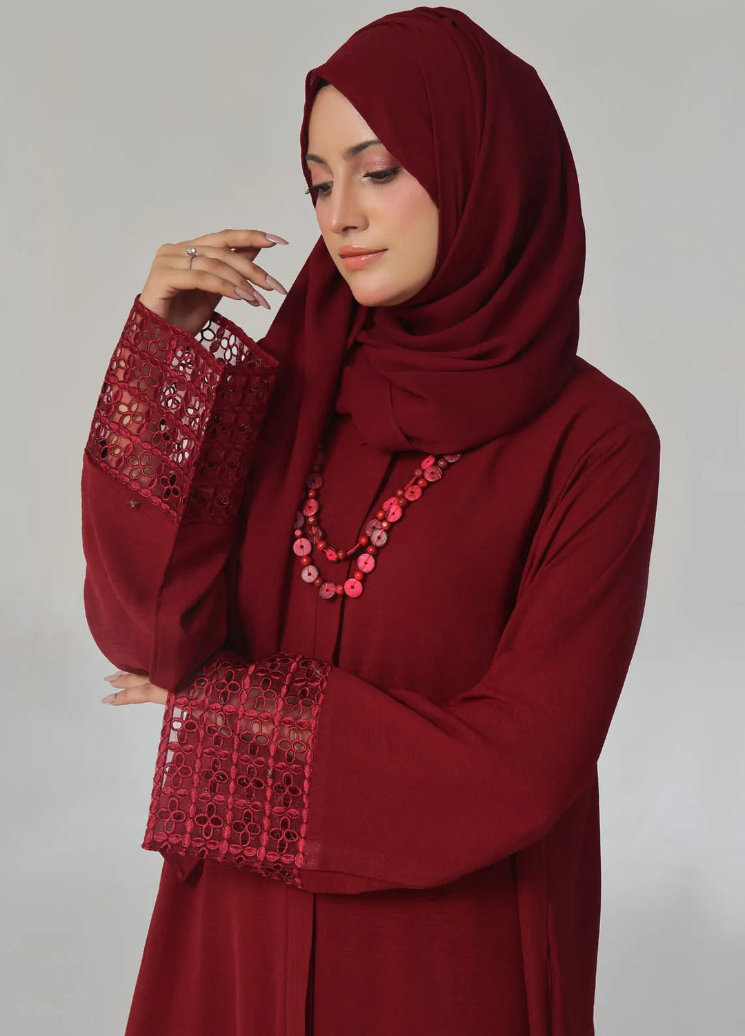 TGM Pret Embroidered Cypress Abaya Manha