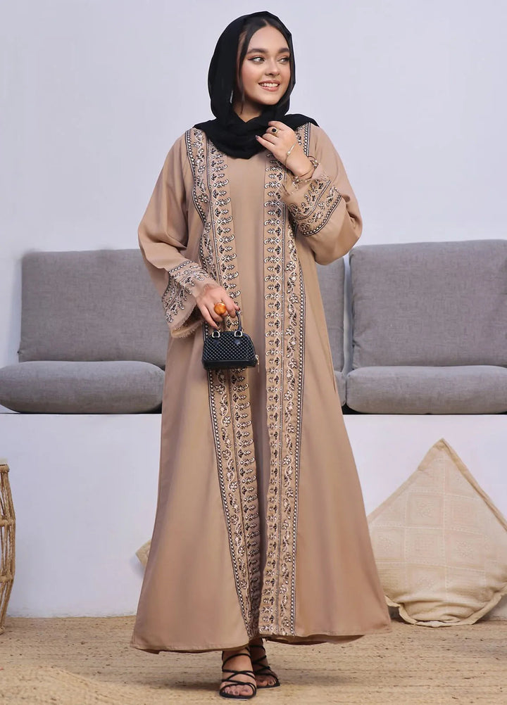 TGM Pret Embroidered Georgette Abaya Azra