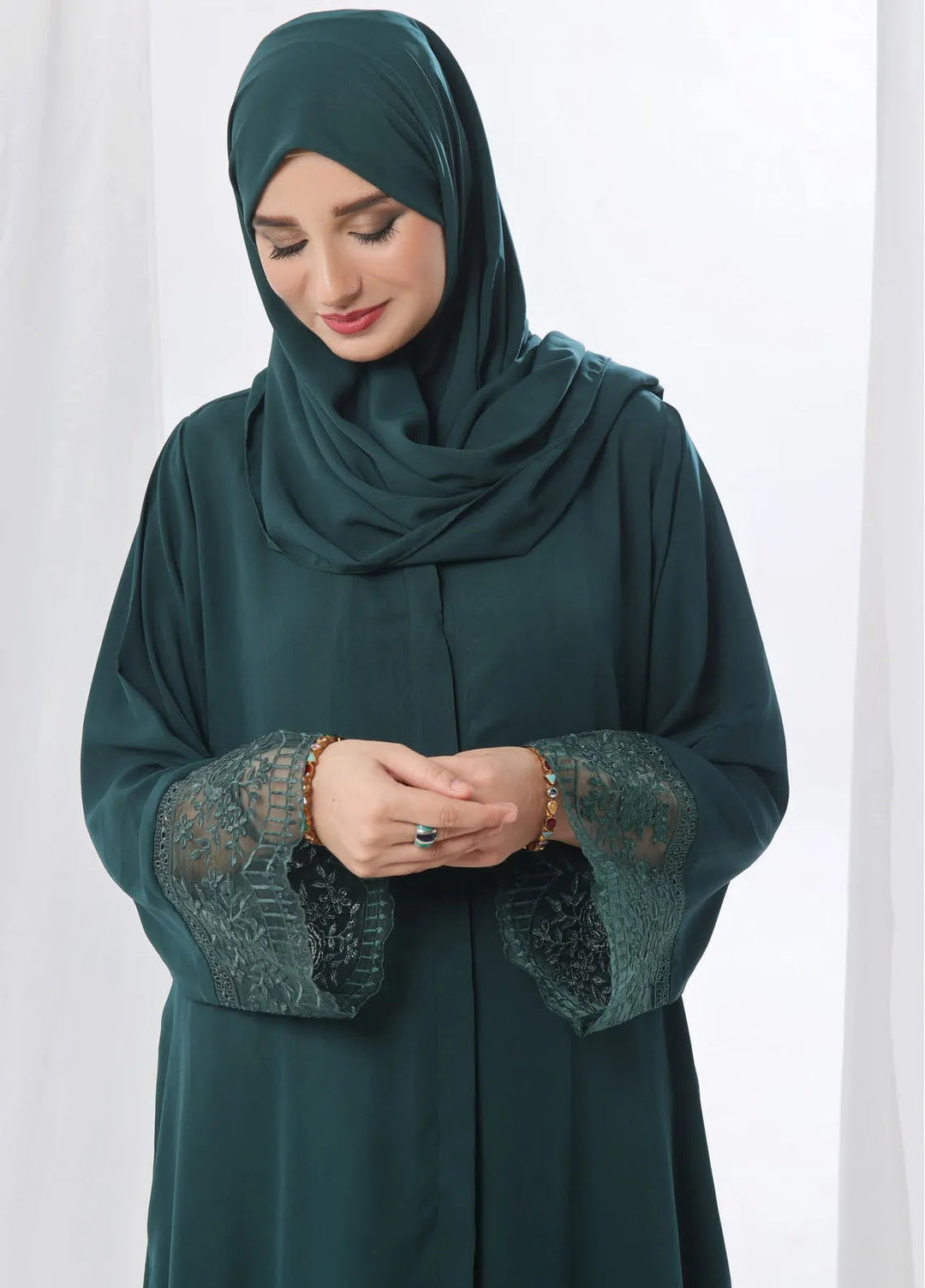 TGM Pret Embroidered Georgette Abaya Naushabah